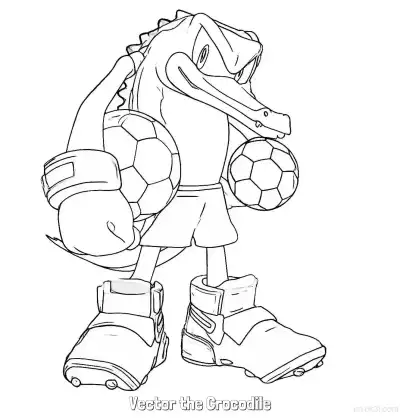 Free printable Vector the Crocodile Coloring Page - Free Printable Sonic the Hedgehog Coloring Sheets coloring page
